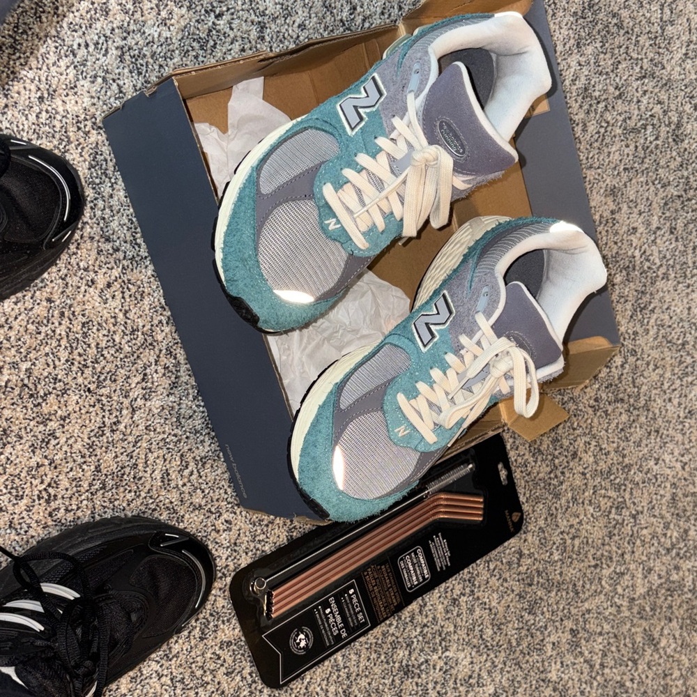 New Balance Green/Grey 2002R Running Shoes